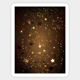 Brown Background with Stars Sticker